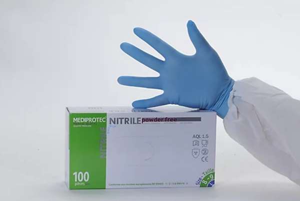 Image de GANT NITRILE BLEU NON POUDRE T10/11 - XXL