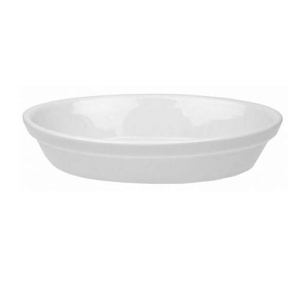 Image de PLAT A GRATIN OVALE 19X12CM GRES BLANC