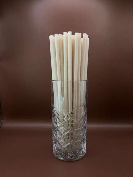 Image de PAILLES Ø6X20CM BIOSOURCEES VEGETALES CREME