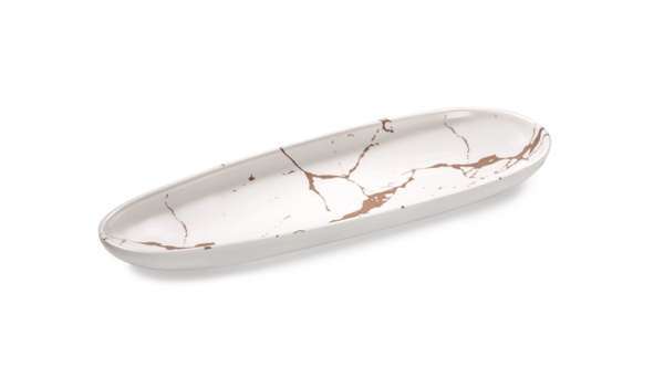 Image de ASSIETTE OVALE 30.5X11CM MELAMINE GOLDEN