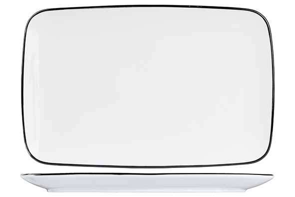 Image de ASSIETTE RECTANGULAIRE 28X18CM RENEE