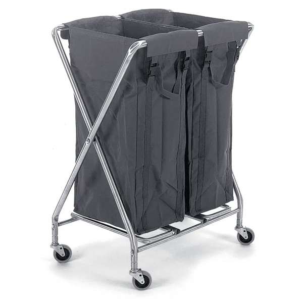 Image de CHARIOT A LINGE 'X' PLIANT+2 SAC A LINGE 100L TOILE RENFORCE