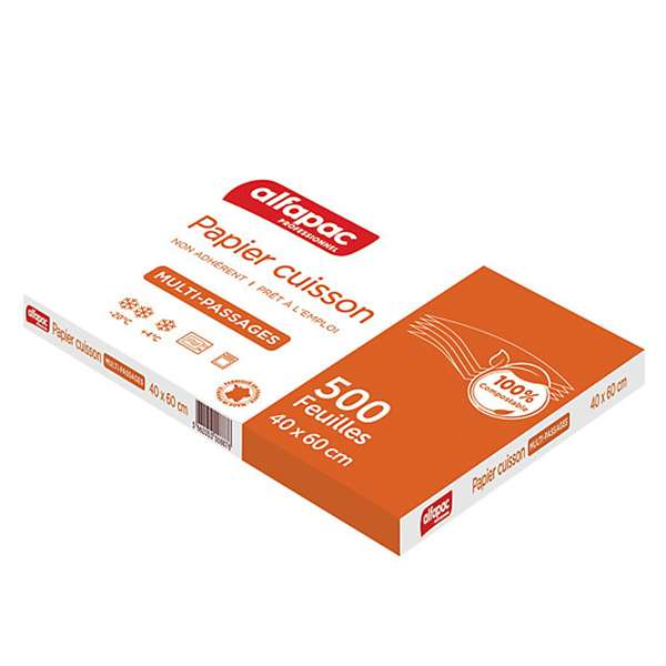 Image de PAPIER CUISSON GASTRO SILICONE MONO PASSAGE 32.5 X 53 CM