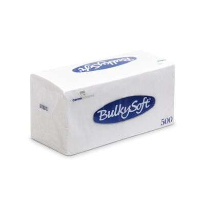 Image de SERVIETTE OUATE BLANCHE 1 PLIS 30X30 BULKYSOFT