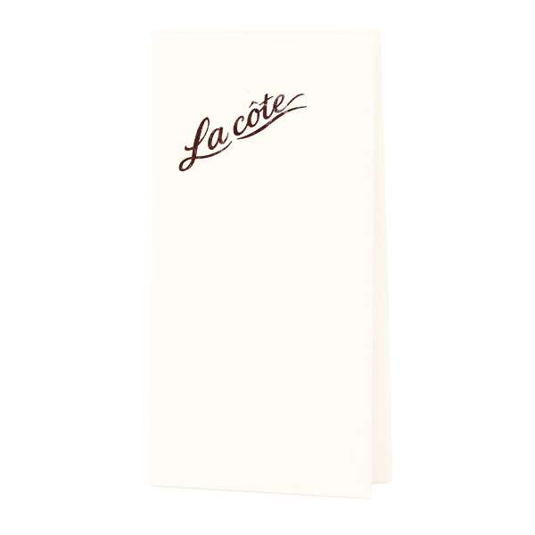 Image de SERVIETTE DOUBLE POINT MAYA 1/8 39 X 39 BLANCHE LA COTE