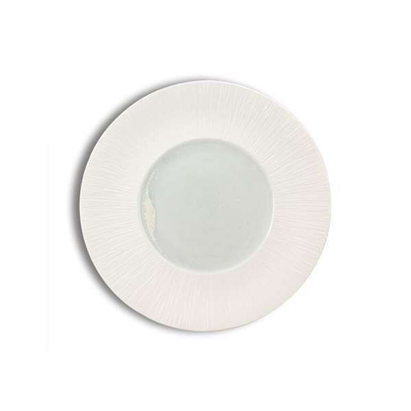Image de ASSIETTE PLATE URUS 28.5CM EN PORCELAINE BLEU ET BLANC