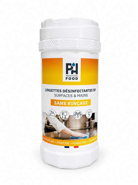 Image de PREST'HYG FOOD LINGETTES DESINFECTANTES SR x200
