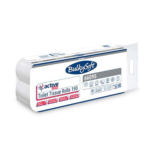 Image de PAPIER HYGIENIQUE ACTIVE CLEAN 190F 2PLIS BLANC