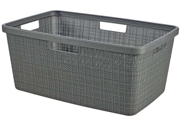 Image de CORBEILLE A LINGE 60X40X25CM GRIS 46L