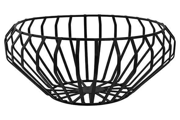 Image de PANIER A FRUITS Ø28XH11.5CM MÉTALLIQUE NOIR
