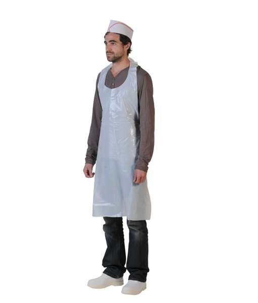 Image de TABLIER PE-BD gaufré blanc RENFORCE 700x1200mm